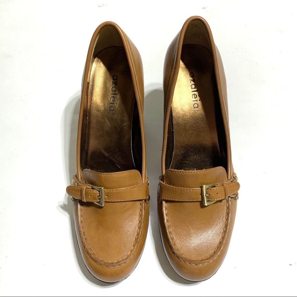 Azaleia camel brown leather shoes NWOT (size 6) - Picture 3 of 13